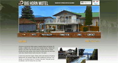 Desktop Screenshot of bighornmotel.ca